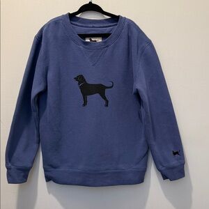 The Black Dog Sweatshirt, blue in size small